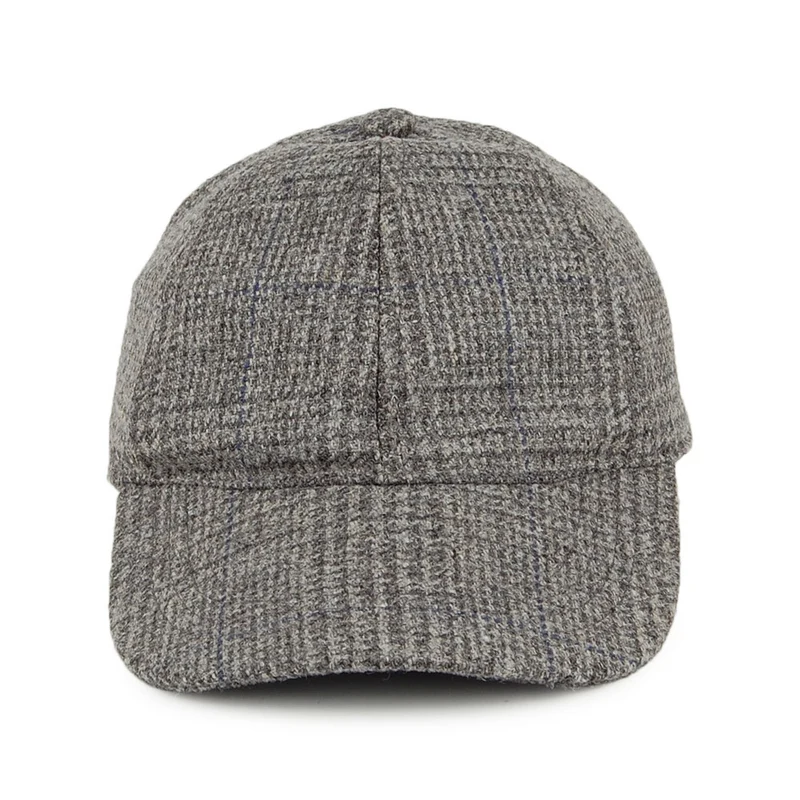 Casquette en Tweed Prince-de-Galles gris CHRISTYS