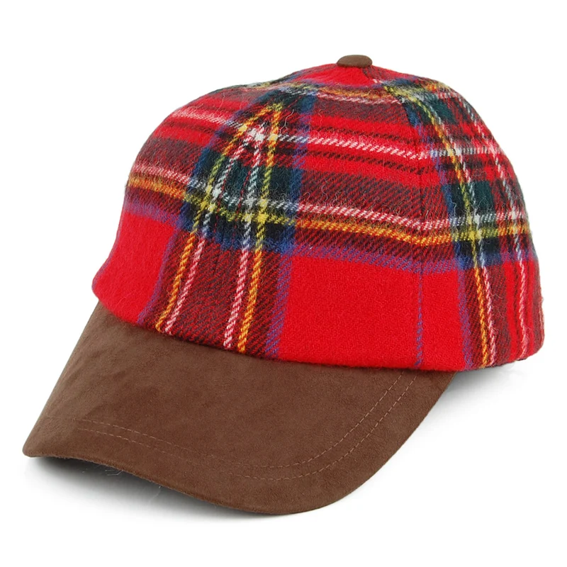 Casquette Tartan en Laine d'Agneau rouge-multi FAILSWORTH