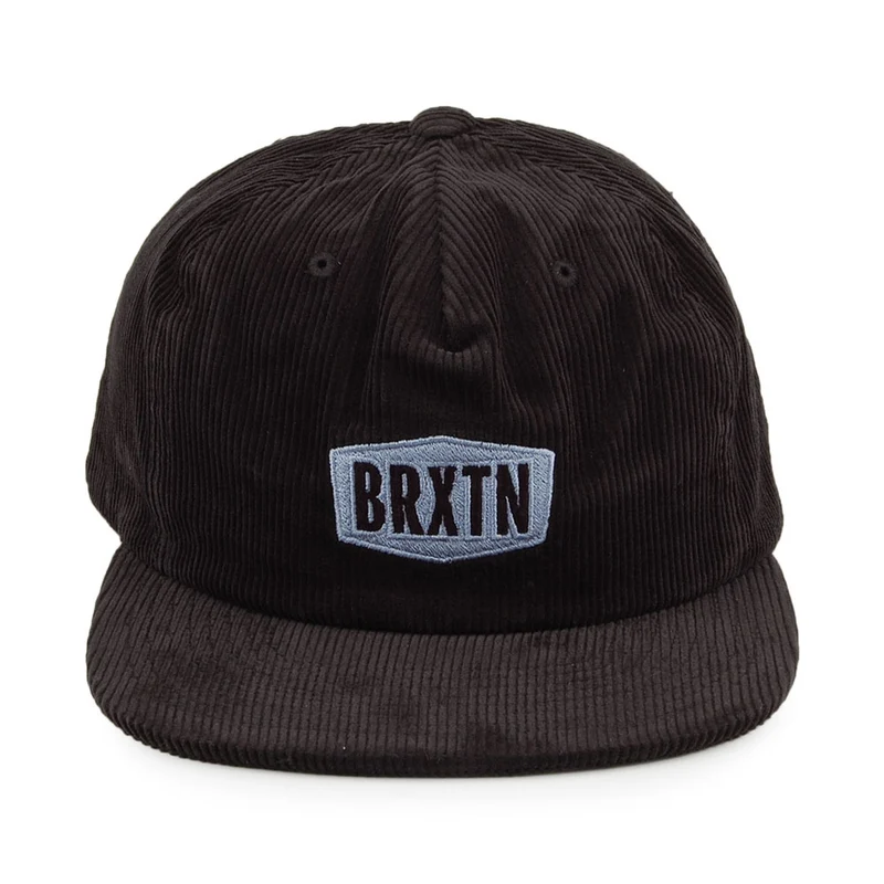 Casquette Snapback en Velours Côtelé Malt MP noir BRIXTON