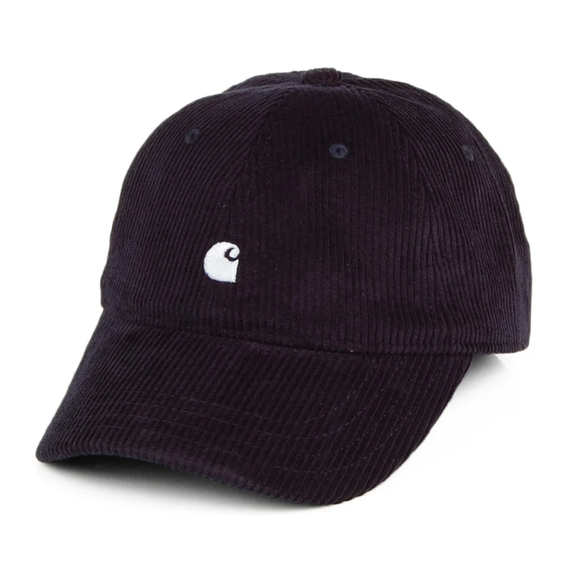 Casquette en Velours Côtelé Harlem bleu marine foncé CARHARTT WIP