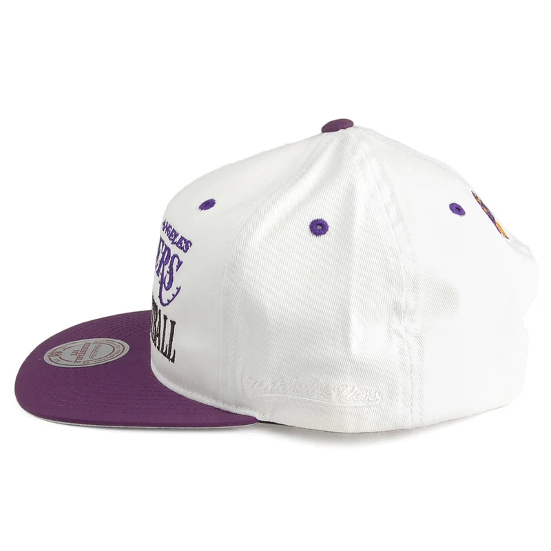Casquette Snapback Dunk L.A. Lakers blanc cassé-violet MITCHELL & NESS