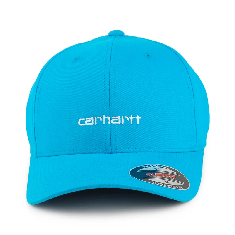 Casquette Flexfit Script bleu sarcelle foncé CARHARTT WIP