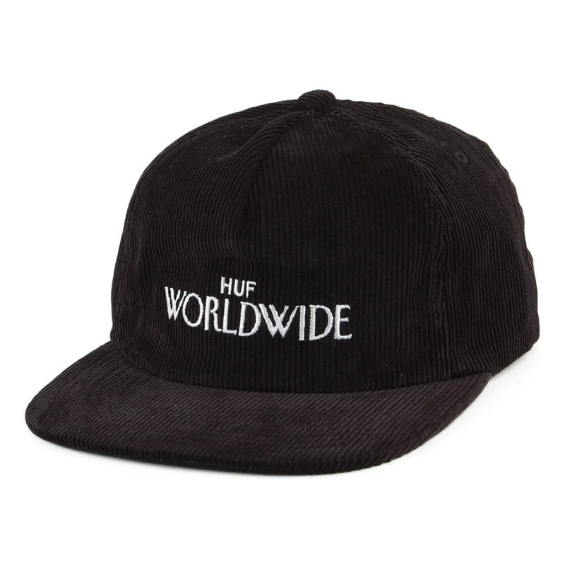 Casquette Strapback en Velours Côtelé Archive noir HUF