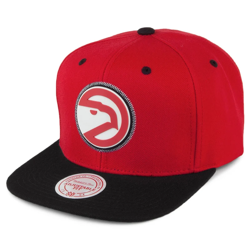 Casquette Snapback Zig Zag Atlanta Hawks rouge-noir MITCHELL & NESS