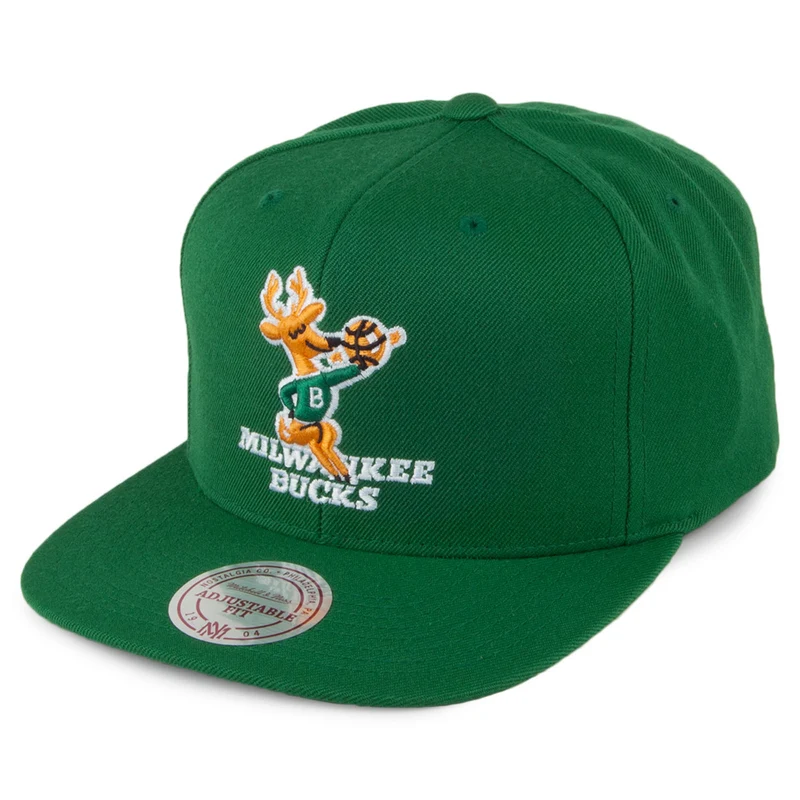 Casquette Snapback Wool Solid Milwaukee Bucks II vert MITCHELL & NESS