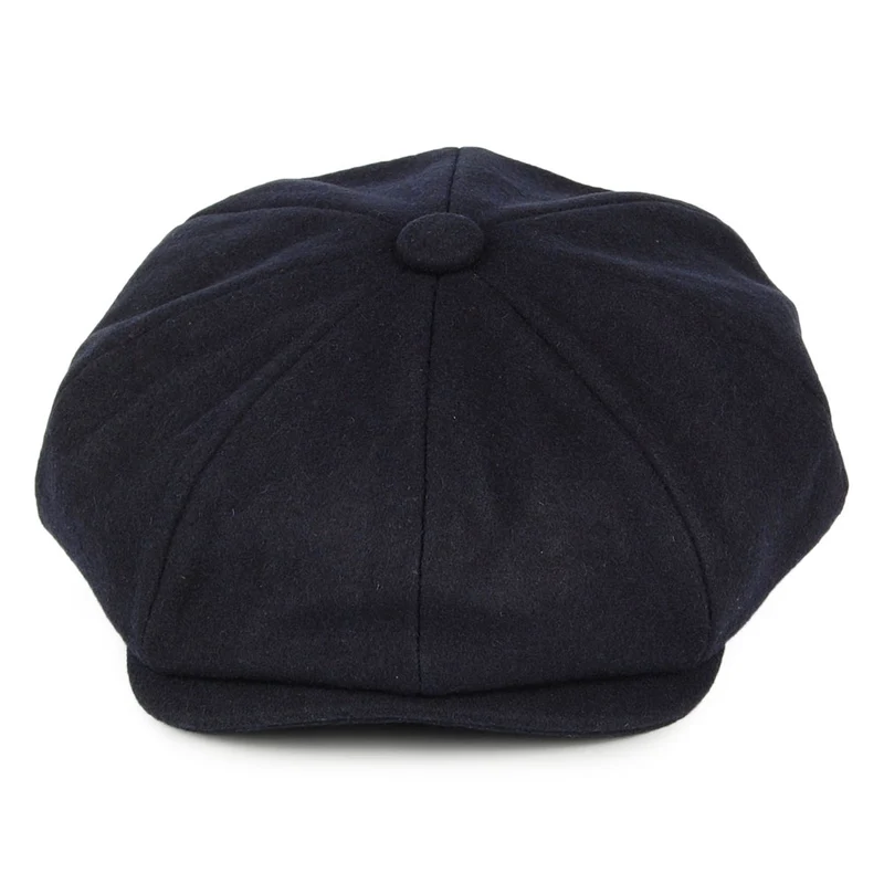 Casquette Gavroche en Laine Melton bleu marine CHRISTYS