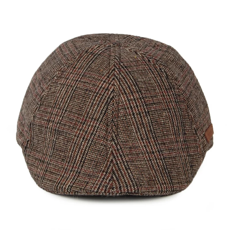 Casquette Plate Bec-de-Canard à Carreaux Mr. Mitchell marron BARTS