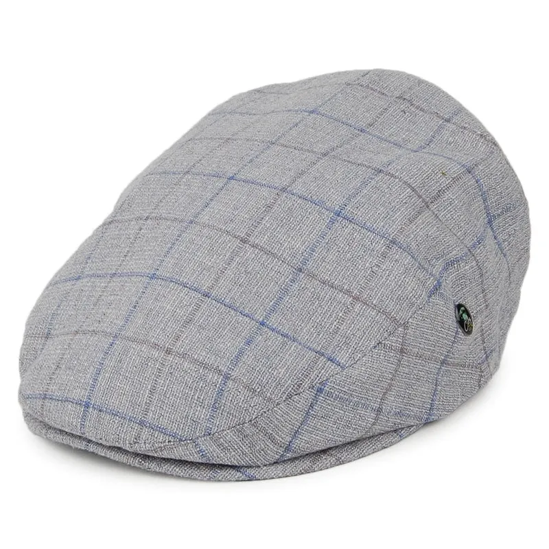 Casquette Plate à Carreaux bleu-gris CITY SPORT