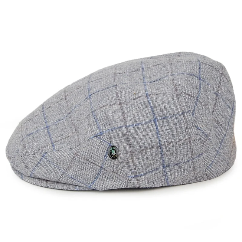 Casquette Plate à Carreaux bleu-gris CITY SPORT