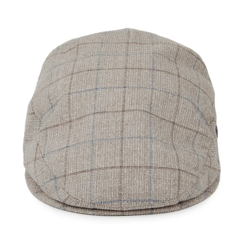 Casquette Plate à Carreaux XX marron clair CITY SPORT
