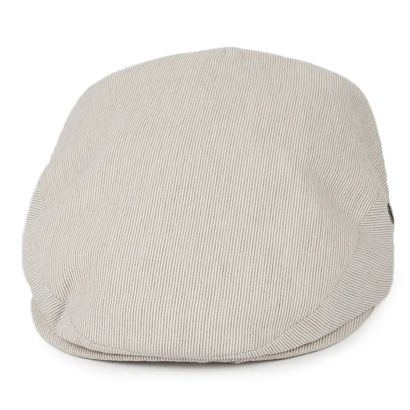 Casquette Plate en Lin et Coton à Fines Rayures Promo crème-beige sable CITY SPORT