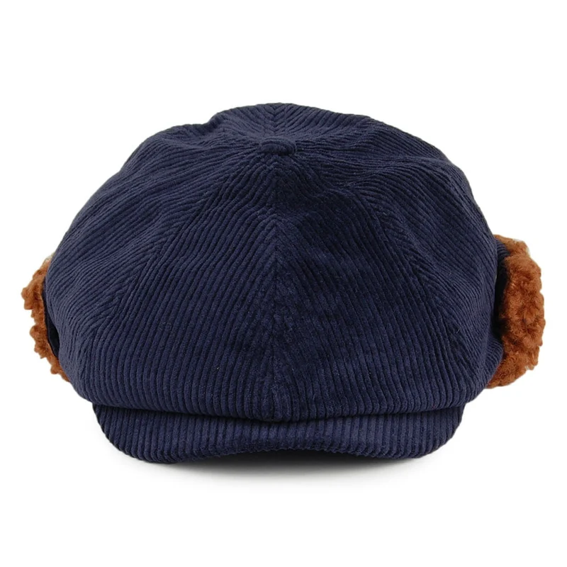 Casquette Gavroche en Velours Côtelé avec Protège-Oreilles Brood bleu marine BRIXTON