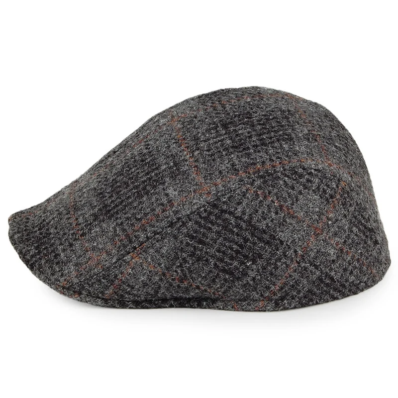 Casquette Plate Ascot en HARRIS TWEED Daily mélange de gris CRAMBES