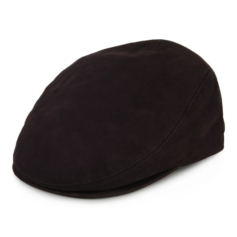 Casquette Plate en Daim noir CITY SPORT