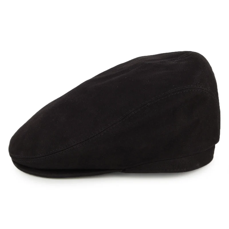Casquette Plate en Daim noir CITY SPORT
