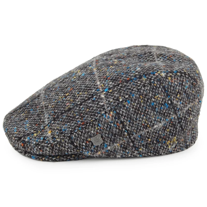 Casquette Plate Tweed du Donegal à Carreaux Protège-Oreilles Oslo gris FAILSWORTH