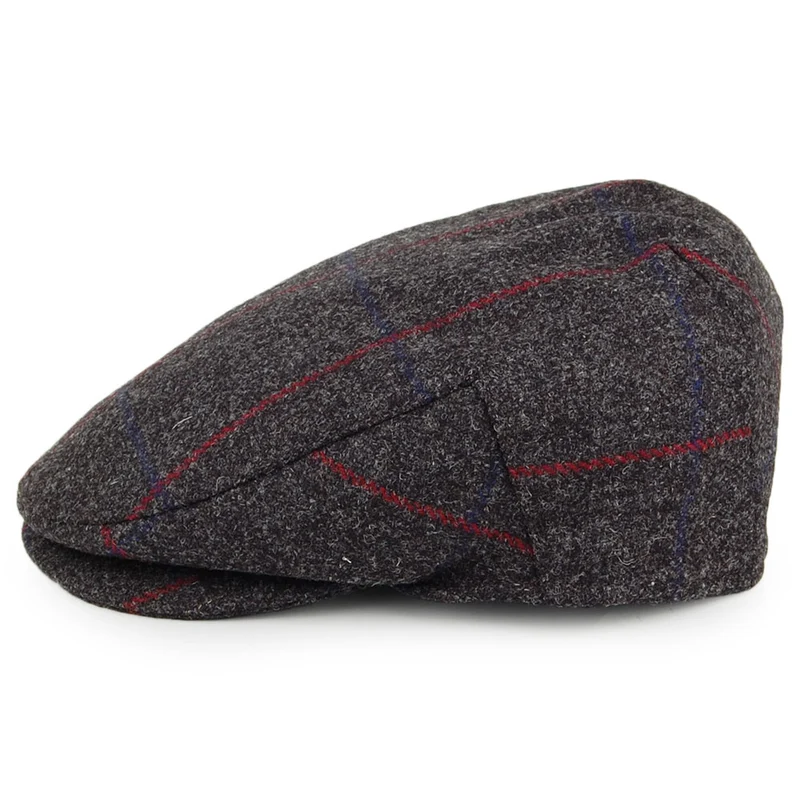 Casquette Plate Imperméable à Carreaux panaché de gris FAILSWORTH