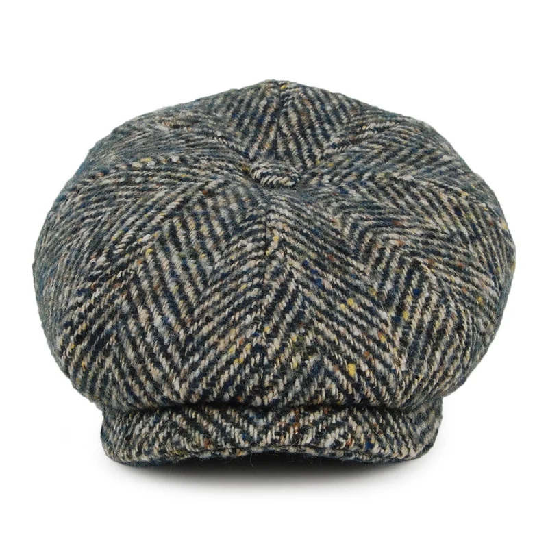 Casquette Gavroche en Laine à Chevrons Hatteras émeraude STETSON