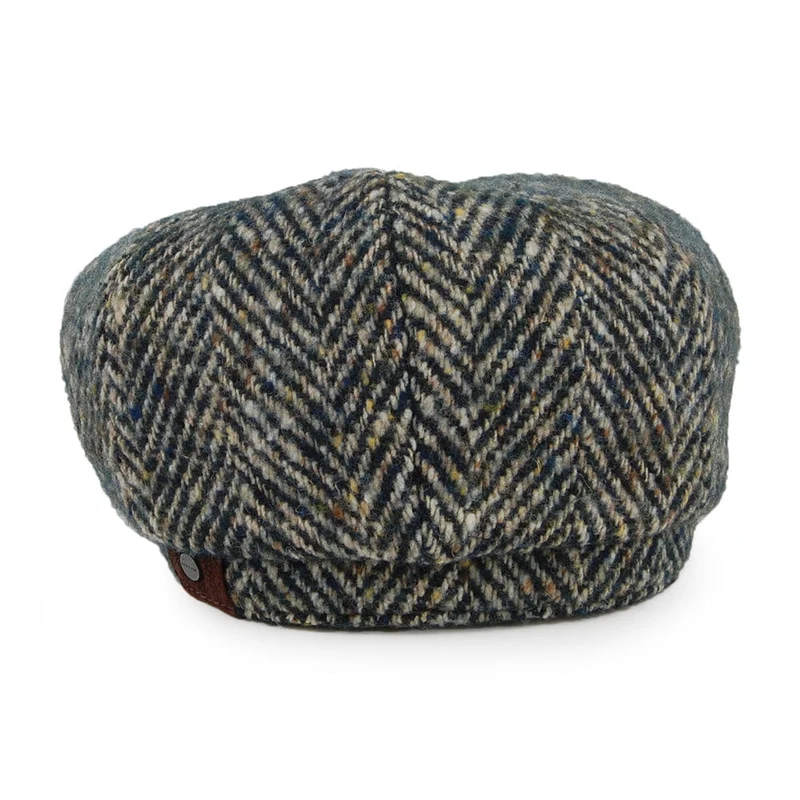 Casquette Gavroche en Laine à Chevrons Hatteras émeraude STETSON