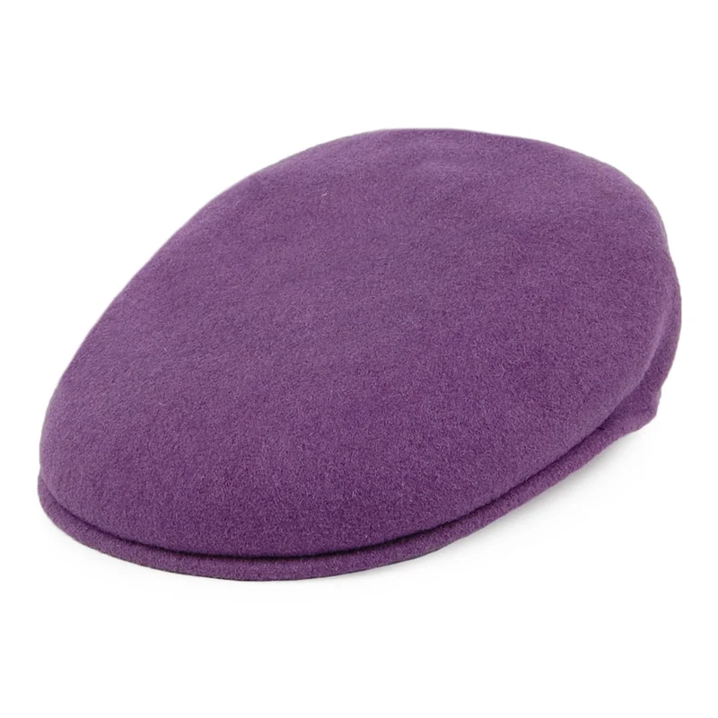 Casquette Plate en Laine 504 mauve foncé KANGOL