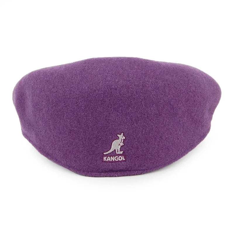 Casquette Plate en Laine 504 mauve foncé KANGOL