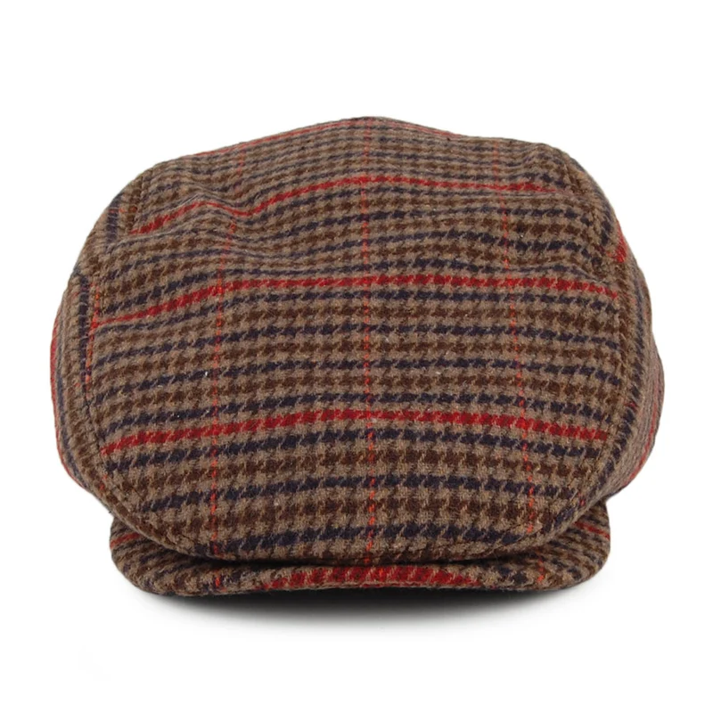 Casquette Plate Pied-de-Poule Ixia marron BARTS