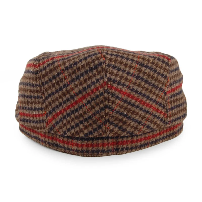 Casquette Plate Pied-de-Poule Ixia marron BARTS