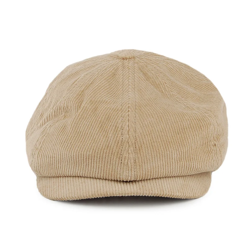 Casquette Gavroche Ajustable en Velours Côtelé Brood beige BRIXTON