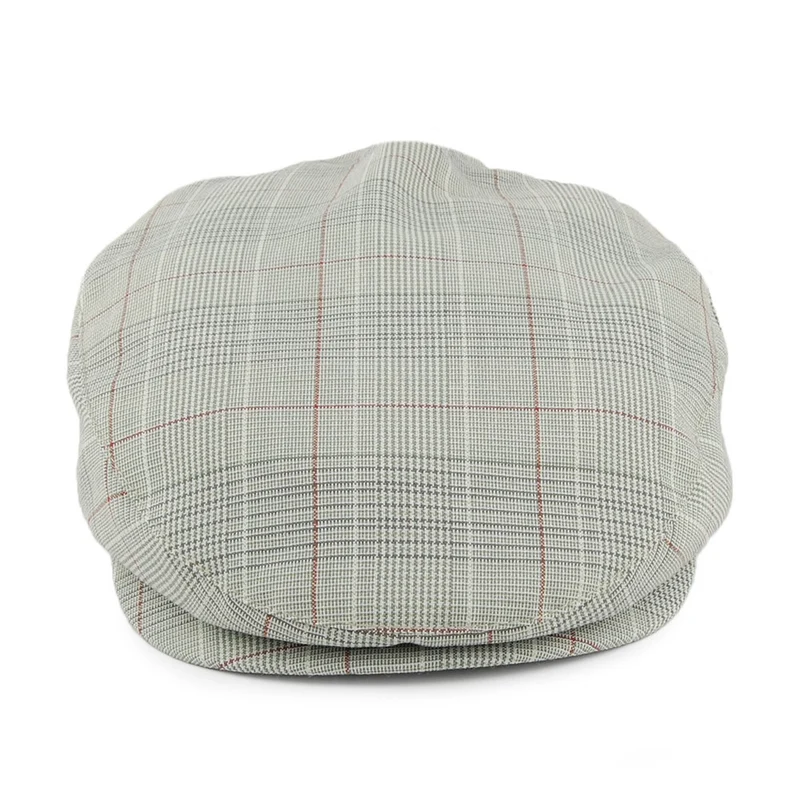 Casquette Plate à Carreaux Hooligan gris-sauge BRIXTON
