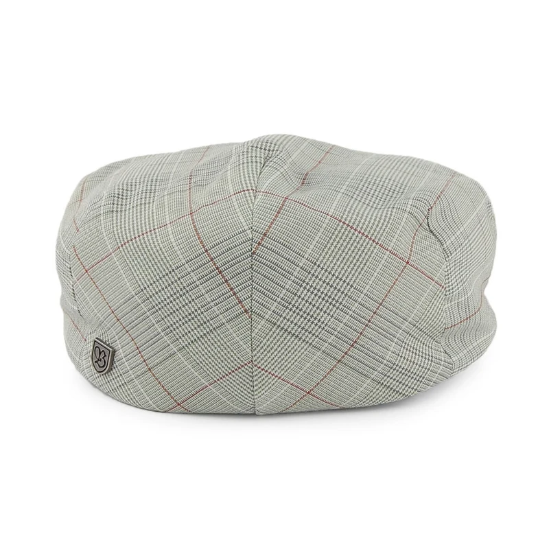 Casquette Plate à Carreaux Hooligan gris-sauge BRIXTON