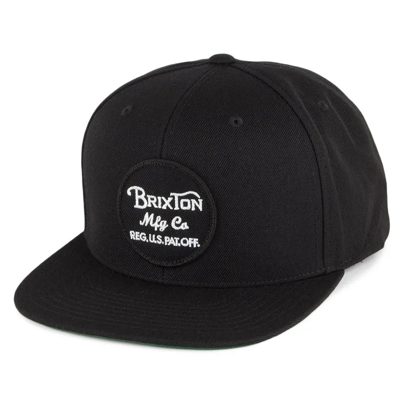 Casquette Snapback en Coton Wheeler noir BRIXTON