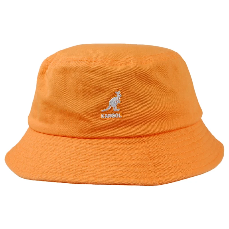 Chapeau Bob en Coton Délavé jaune KANGOL