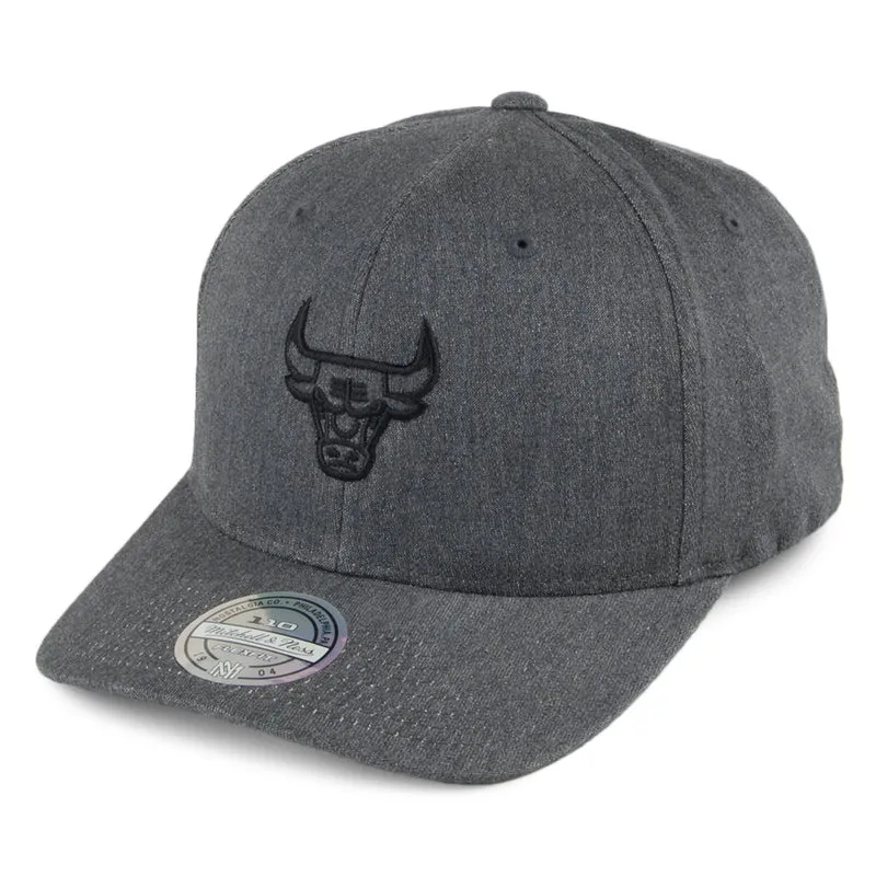 Casquette Snapback Heather Melange 110 Chicago Bulls noir délavé MITCHELL & NESS