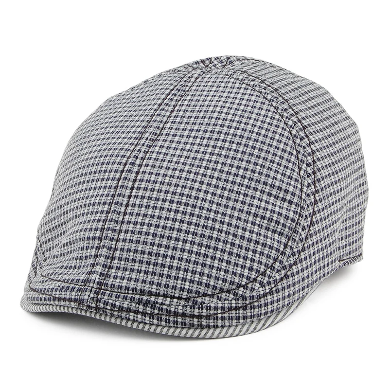 Casquette Plate à Carreaux Fridays gris GOORIN