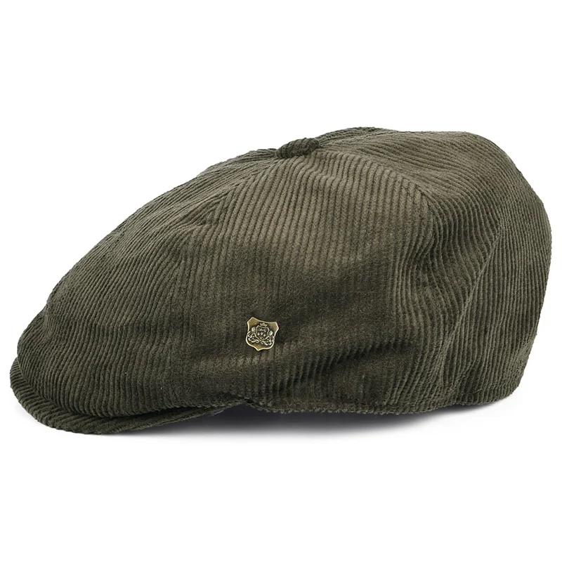 Casquette Gavroche en Velours Côtelé Hudson olive FAILSWORTH