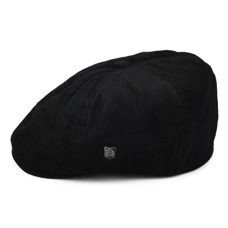 Casquette Gavroche en Velours Côtelé Hudson noir FAILSWORTH