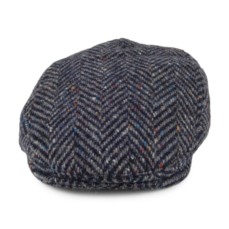 Casquette Plate en Tweed du Donegal Longford mélange de gris FAILSWORTH