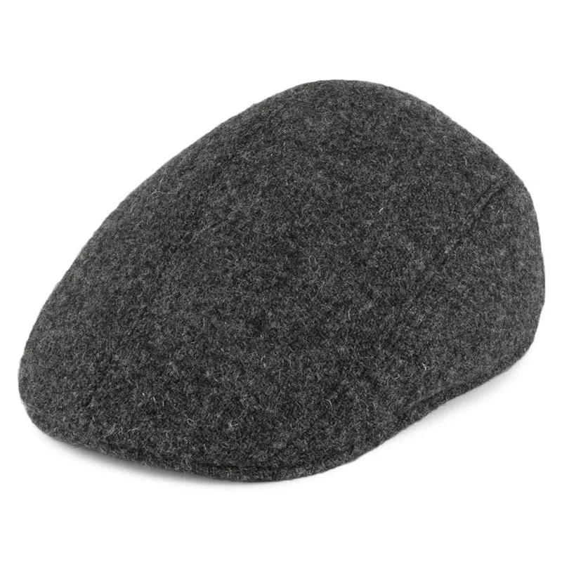 Casquette Plate Ascot en HARRIS TWEED anthracite CRAMBES