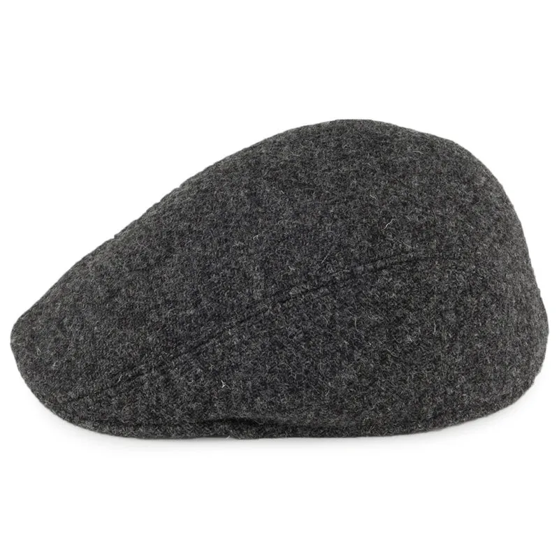 Casquette Plate Ascot en HARRIS TWEED anthracite CRAMBES