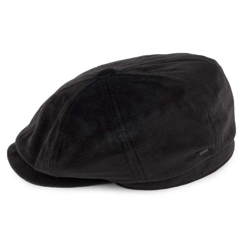 Casquette Gavroche en Velours Wyman noir BAILEY