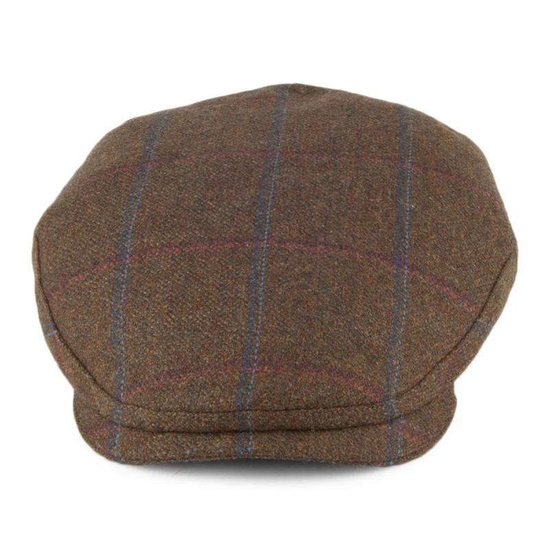 Casquette Plate à Carreaux Ludlow vert OLNEY