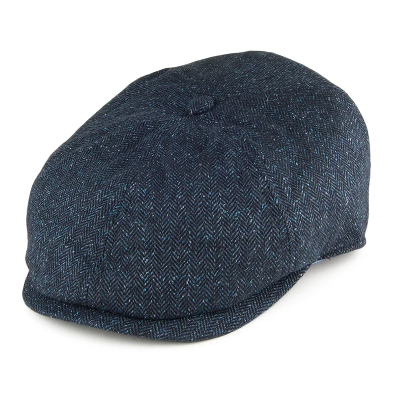 Casquette Gavroche en Soie Mélangée Hudson bleu FAILSWORTH