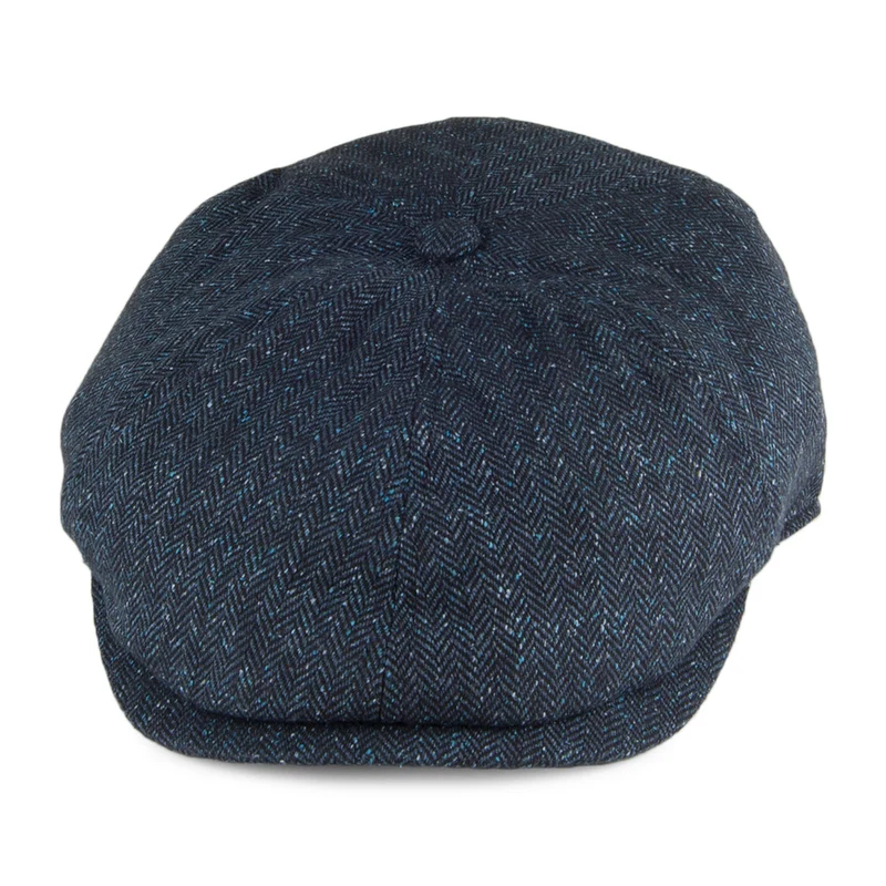 Casquette Gavroche en Soie Mélangée Hudson bleu FAILSWORTH