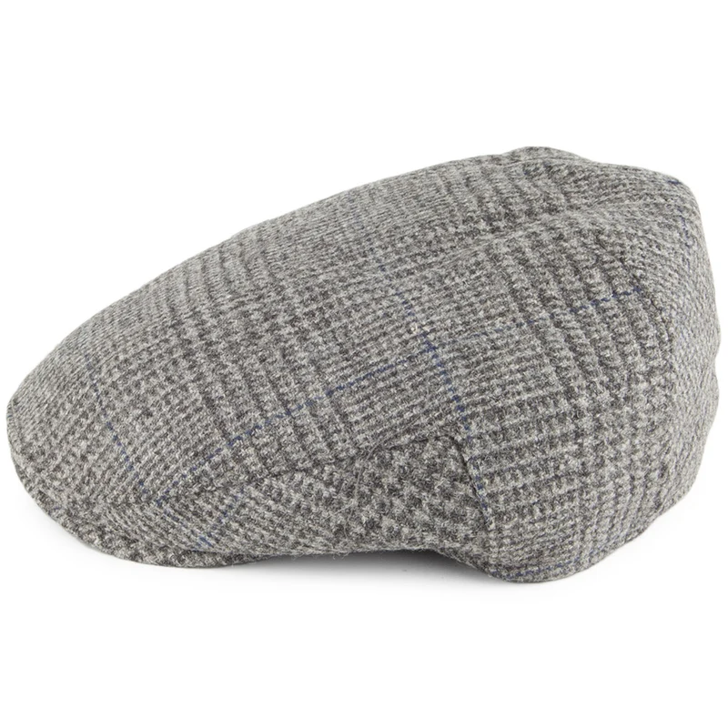 Casquette Plate en Tweed Balmoral Country gris CHRISTYS