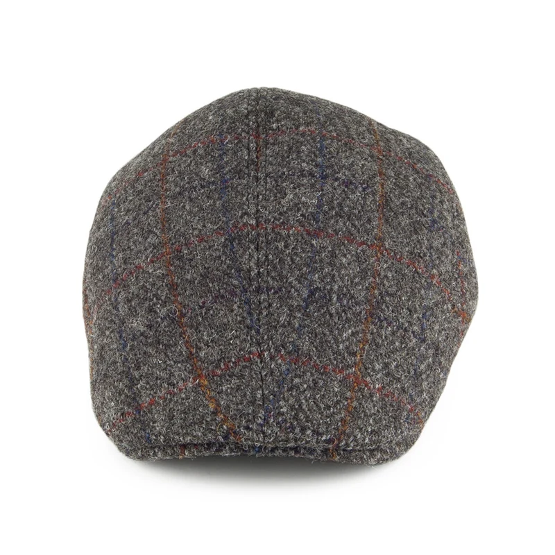 Casquette Plate Ascot en HARRIS TWEED gris CRAMBES
