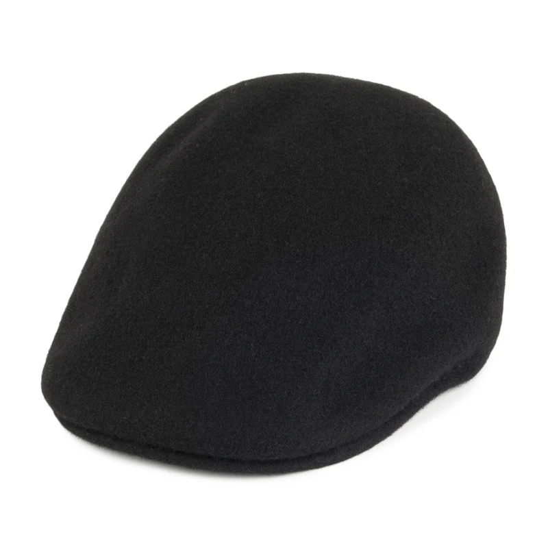 Casquette Plate en Laine 507 Seamless noir KANGOL