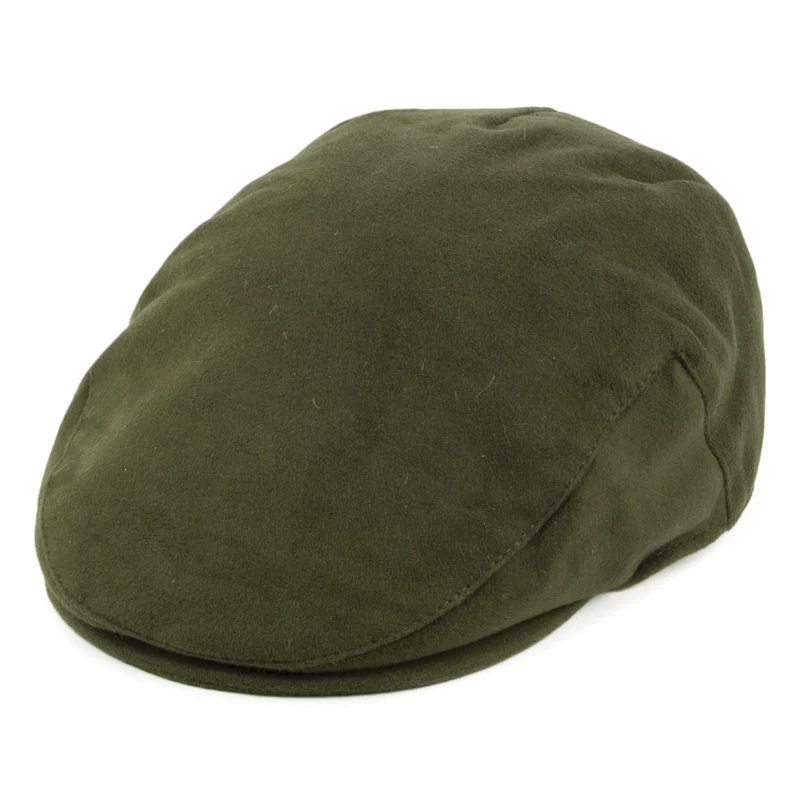 Casquette Plate Imperméable en Moleskine olive FAILSWORTH