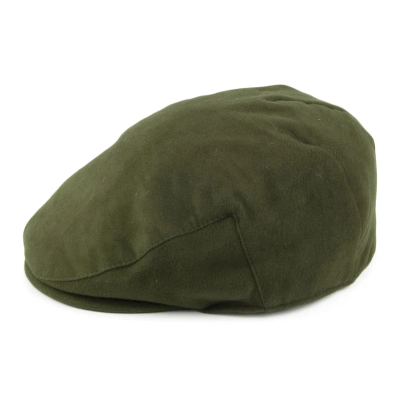 Casquette Plate Imperméable en Moleskine olive FAILSWORTH