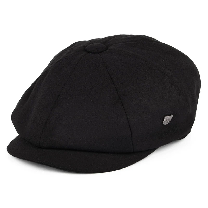 Casquette Gavroche en Melton Alfie noir FAILSWORTH