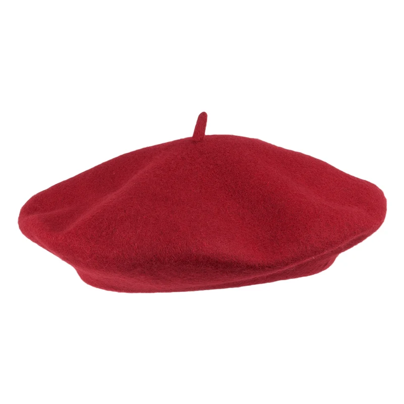 Béret Tendance en Laine bordeaux